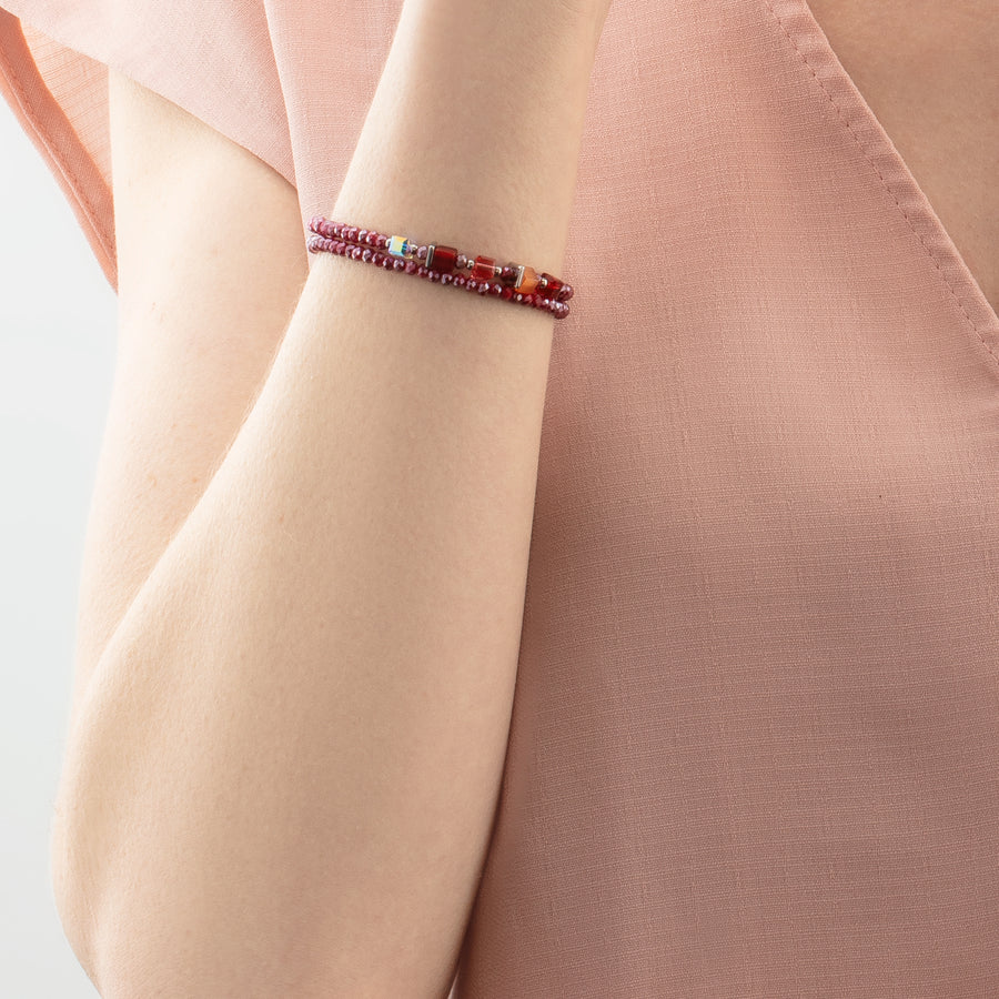 Joyful Colours Update Bracelet argent-rouge