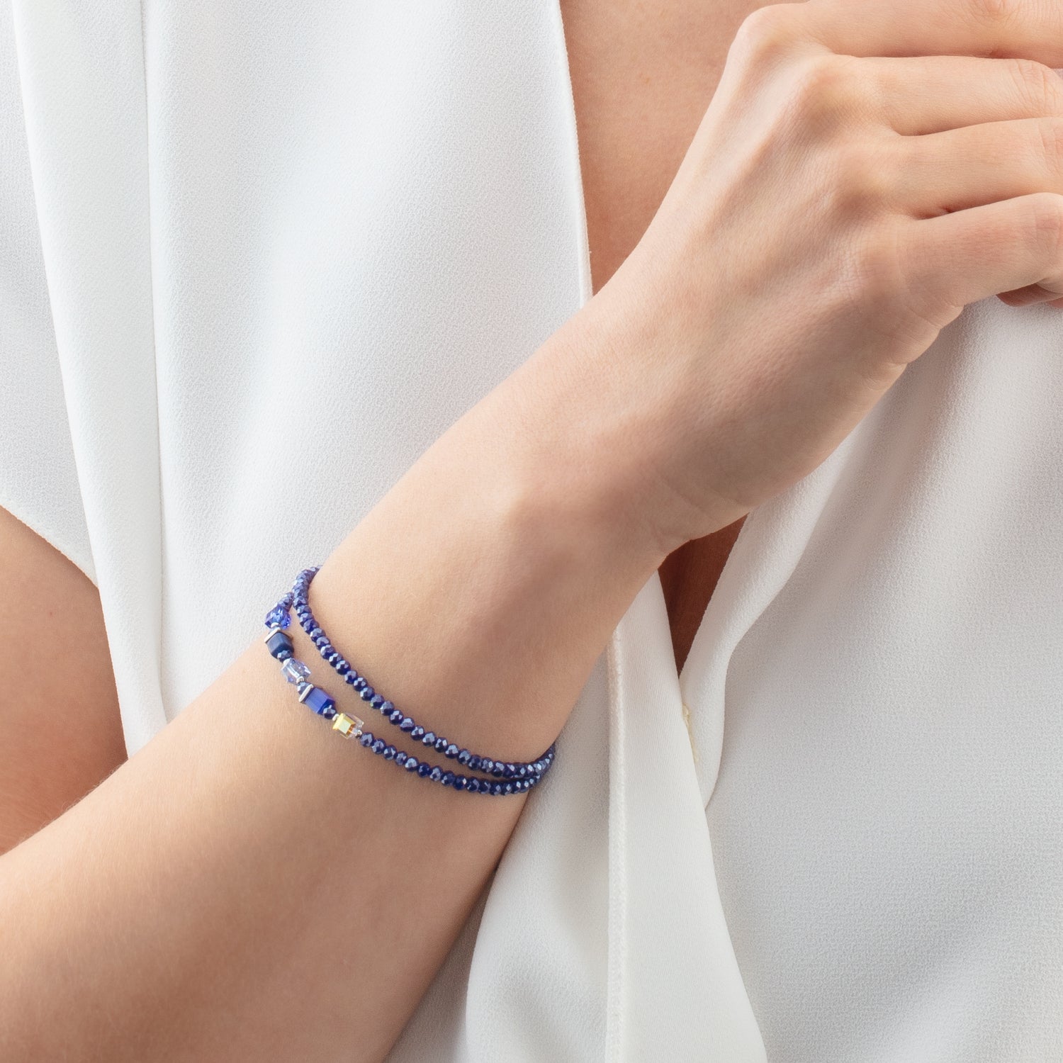 Joyful Colours Update Bracelet argent-bleu
