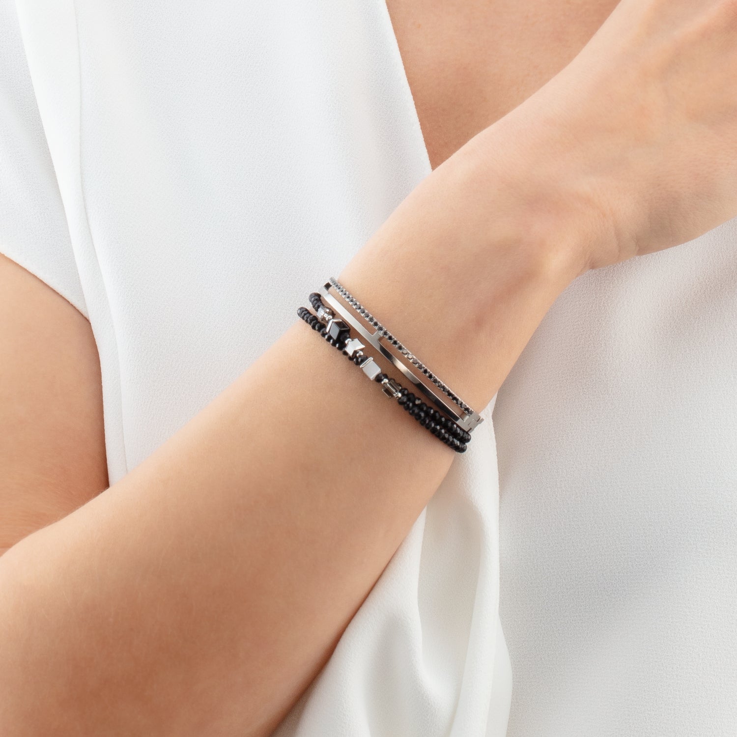 Joyful Colours Update Bracelet argent-noir