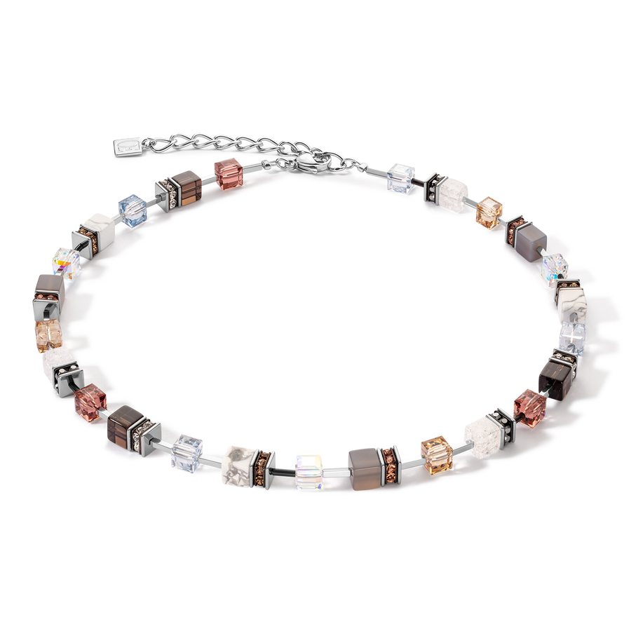 Collier GeoCUBE® Iconic Statement Precious cognac-beige