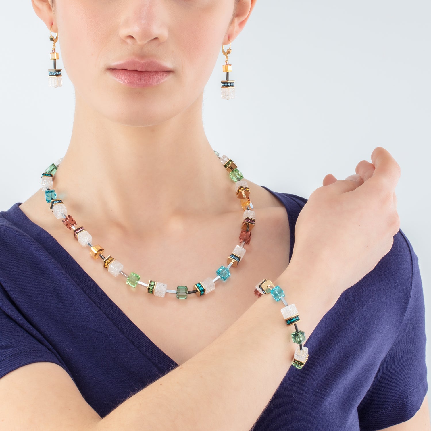 Collier GeoCUBE® Iconic Statement Precious multicolore