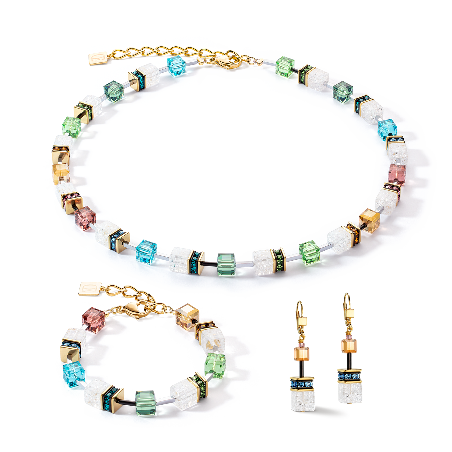 Boucles d'oreilles GeoCUBE® Iconic Statement Precious multicolore