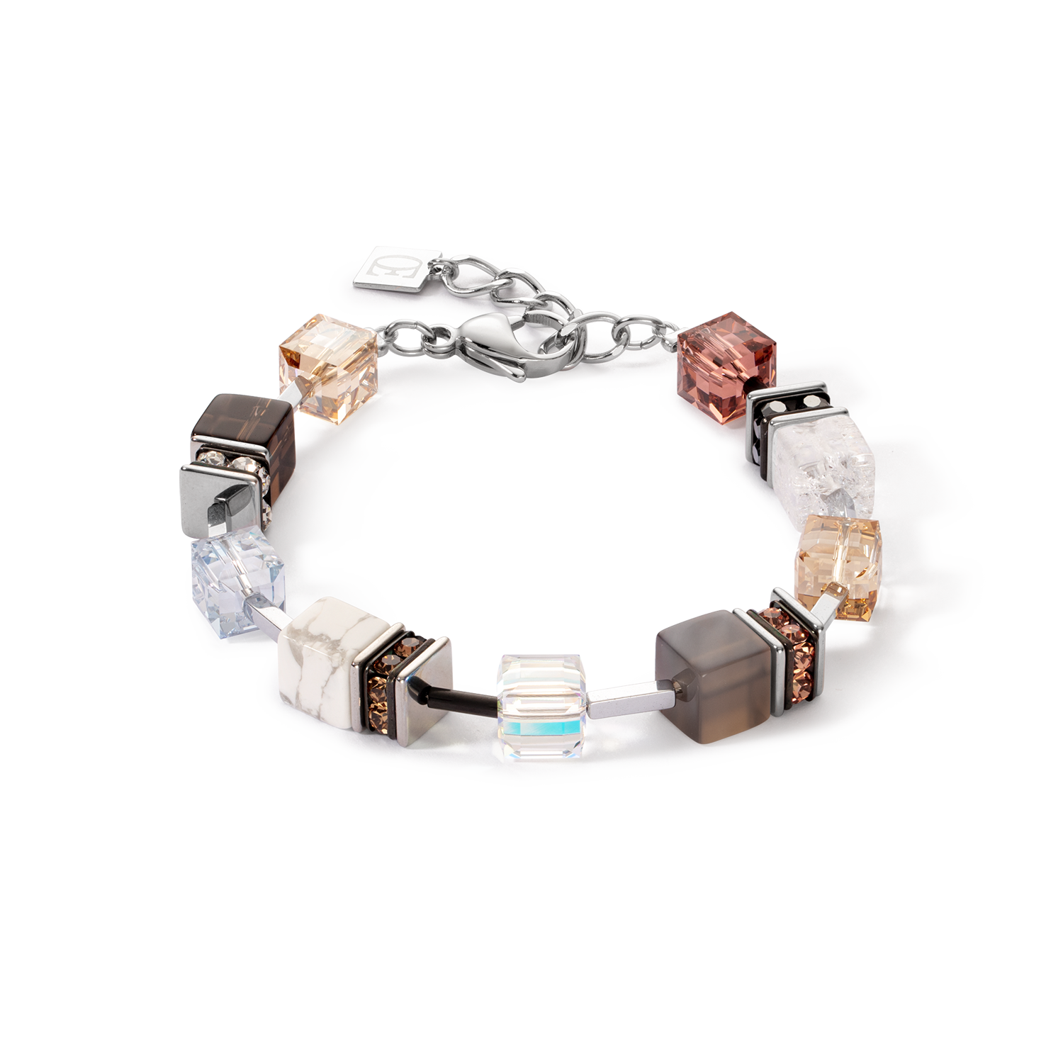 Bracelet GeoCUBE® Iconic Statement Precious cognac-beige