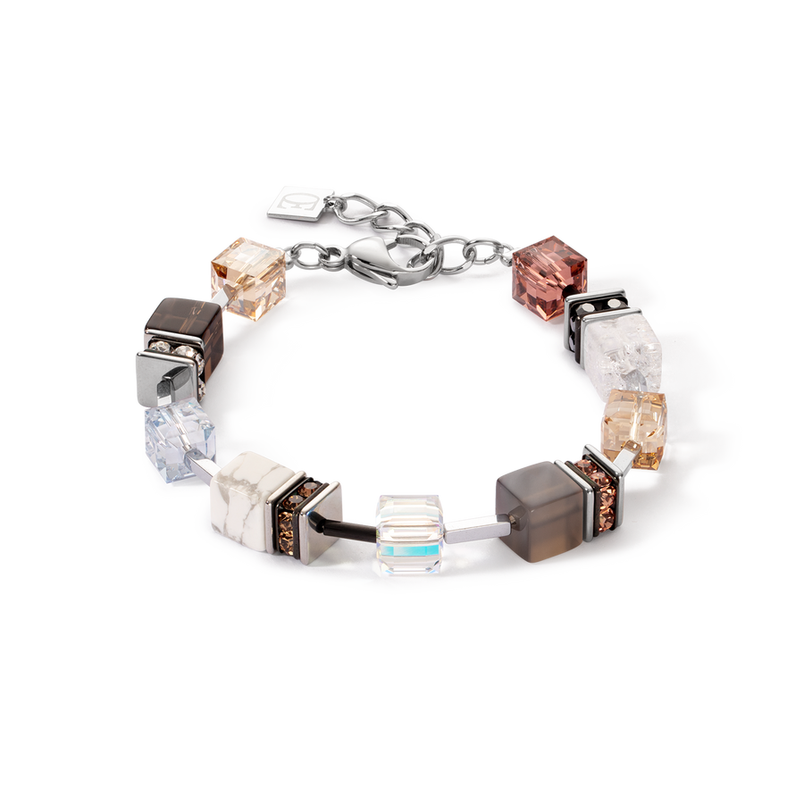 Bracelet GeoCUBE® Iconic Statement Precious cognac-beige