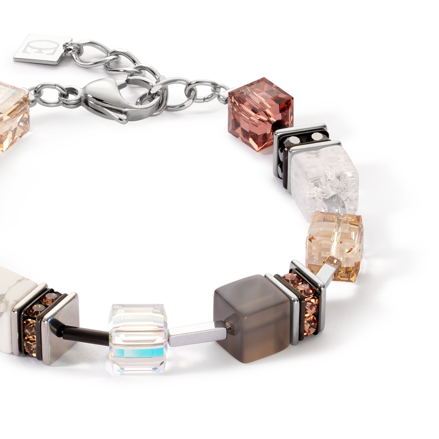 Bracelet GeoCUBE® Iconic Statement Precious cognac-beige