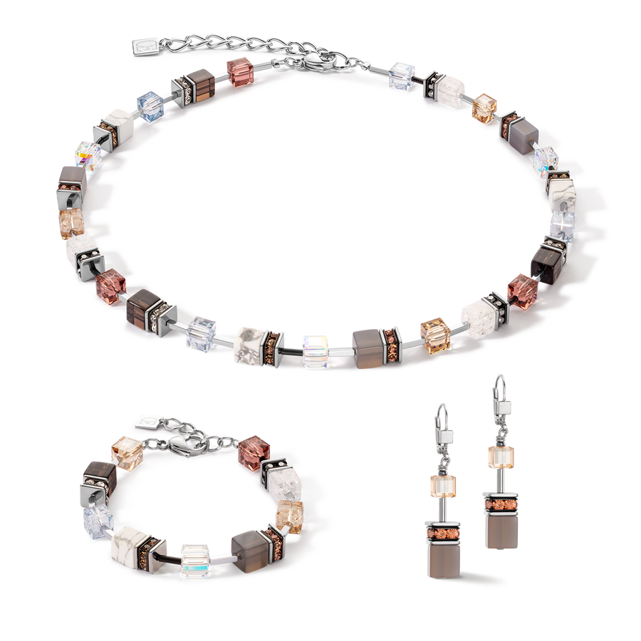 Bracelet GeoCUBE® Iconic Statement Precious cognac-beige