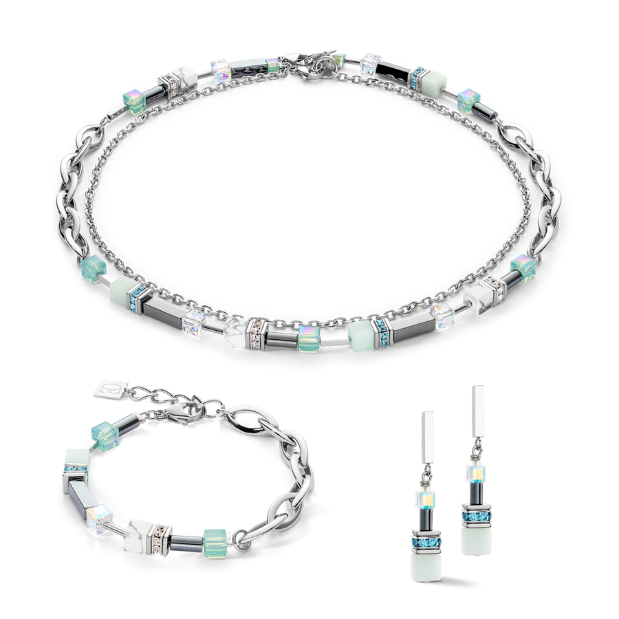 Boucles d'oreille Shape-Mix Multiwear vert menthe