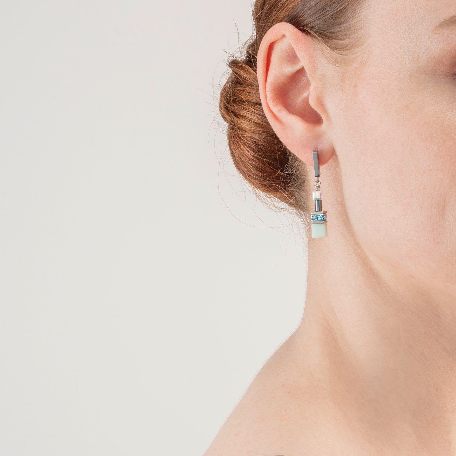 Boucles d'oreille Shape-Mix Multiwear vert menthe