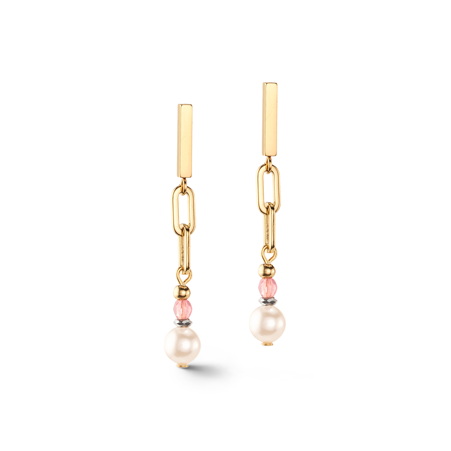 Boucles d'oreilles Classic Layer or multicolore
