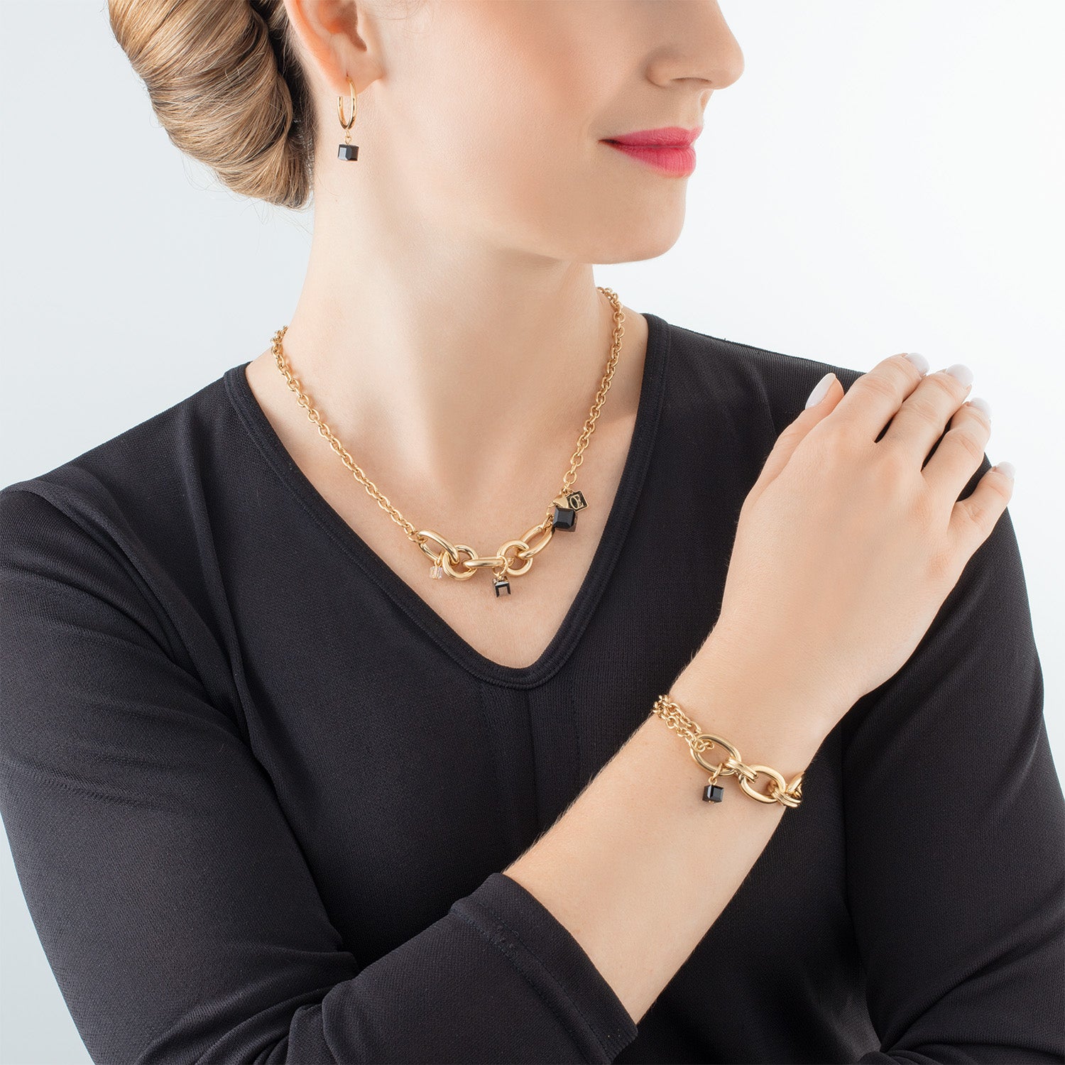 Bracelet Chunky Chain or-noir