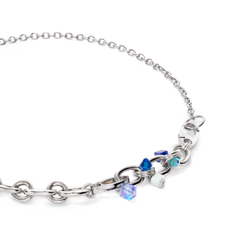 Collier Neptunes Treasure argent bleu