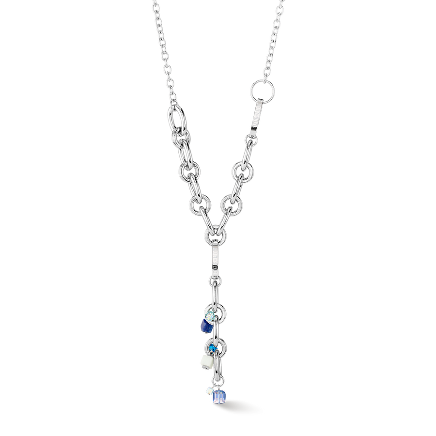 Collier Neptunes Treasure argent bleu