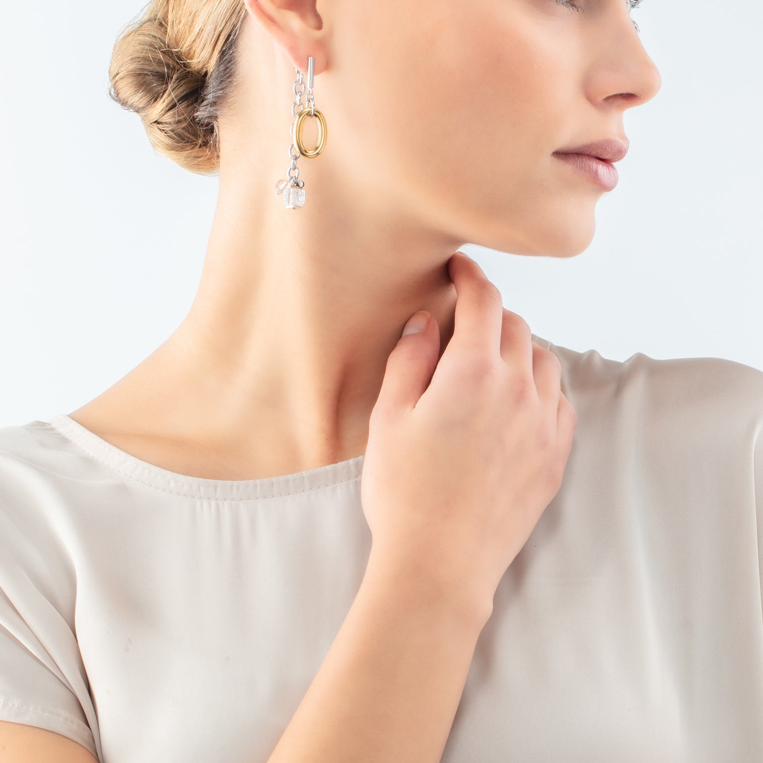 Boucles d'oreilles Neptunes Treasure bicolore