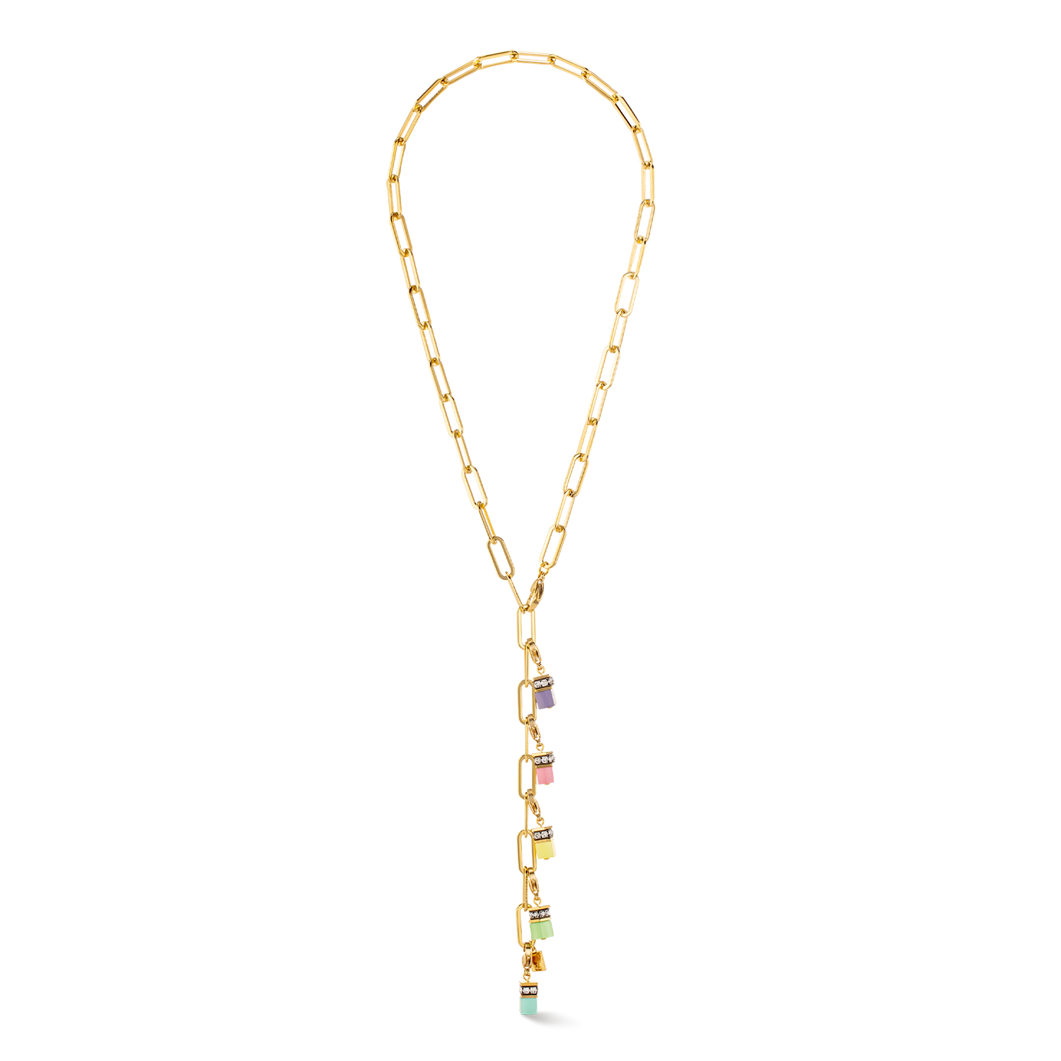 Collier Happy Iconic Cube Charms or pastel