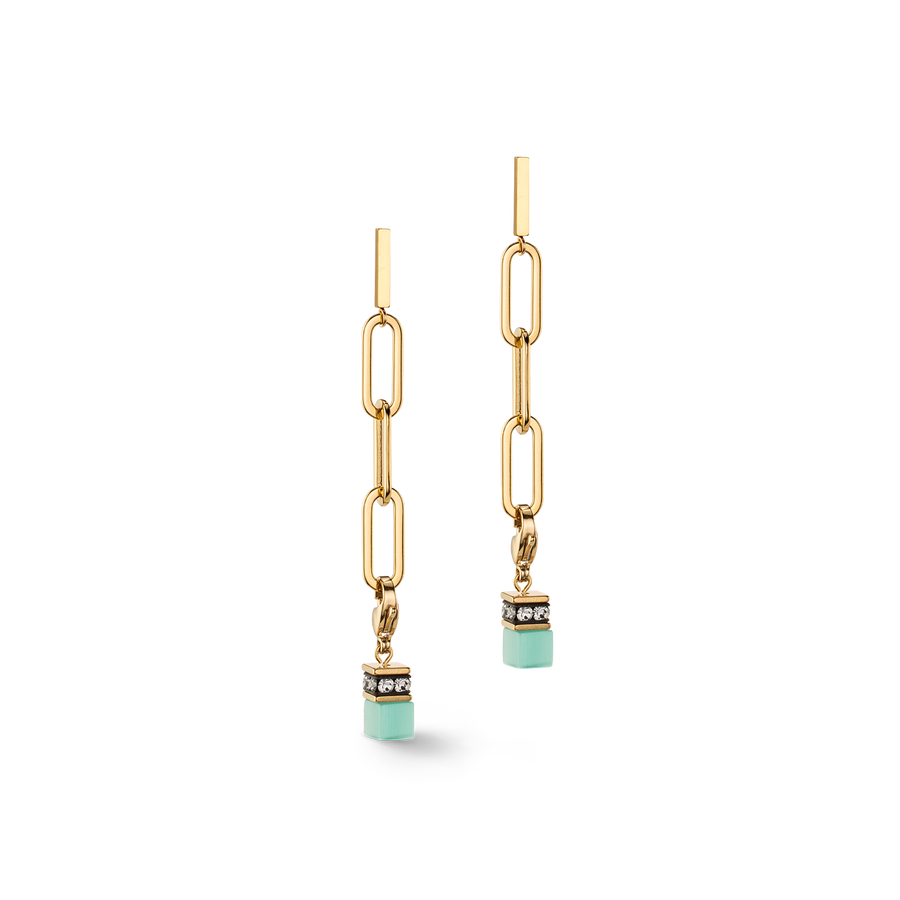 Boucles d'oreilles Happy Iconic Cube Charms or pastel