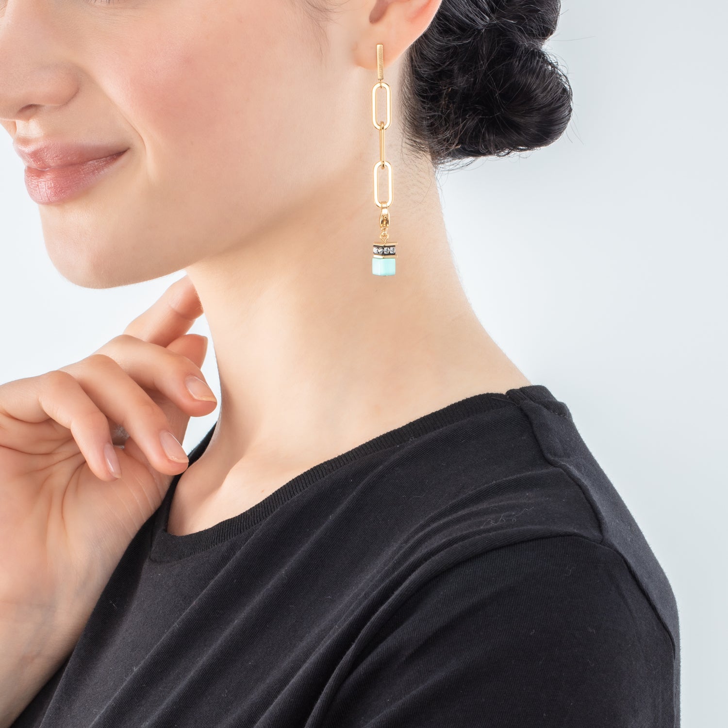 Boucles d'oreilles Happy Iconic Cube Charms or pastel