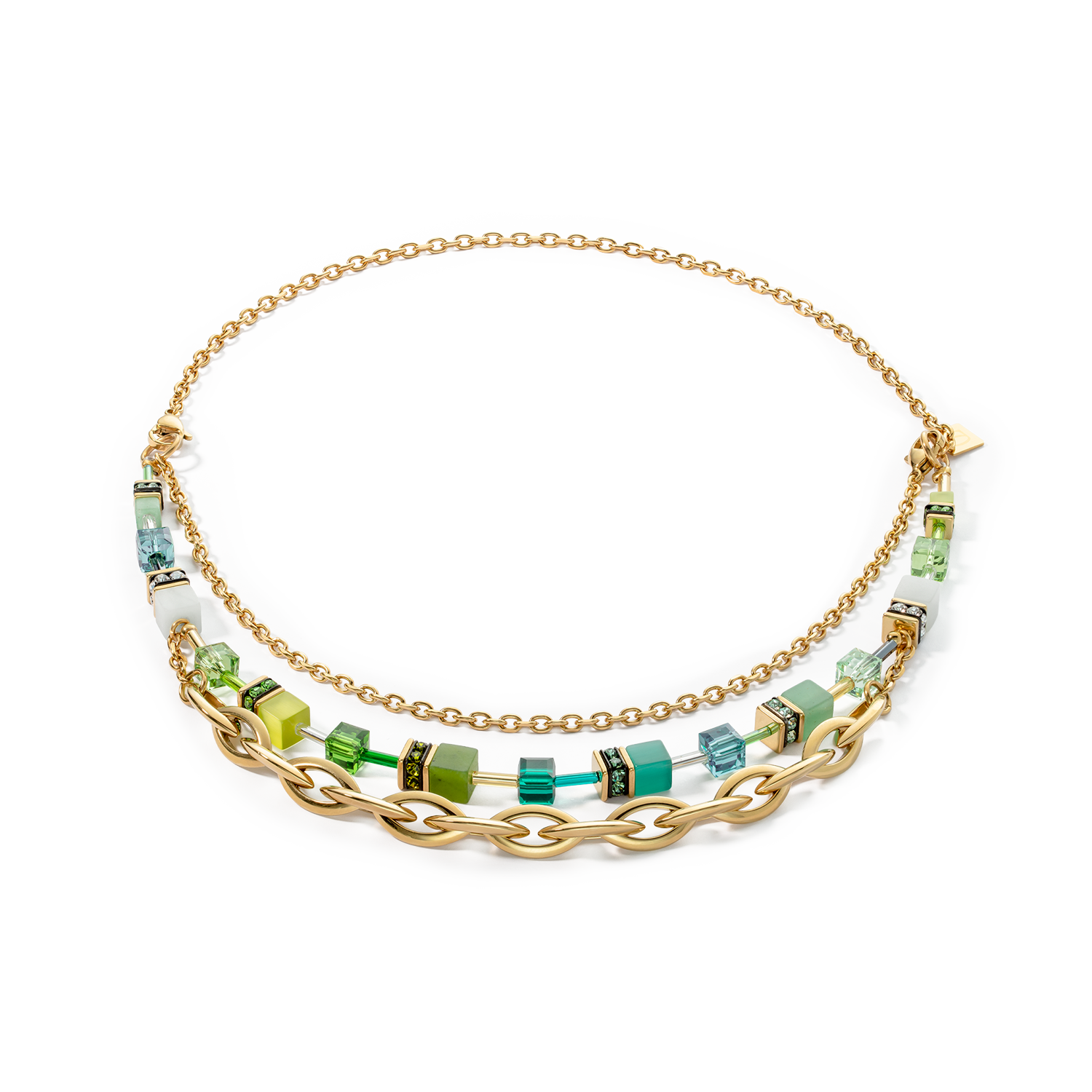 Collier GeoCUBE® Festive Layer or-vert