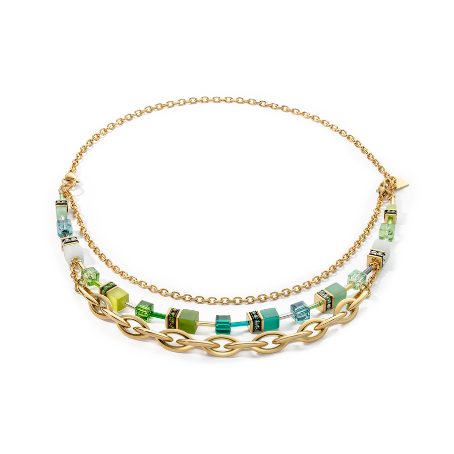 Collier GeoCUBE® Festive Layer or-vert