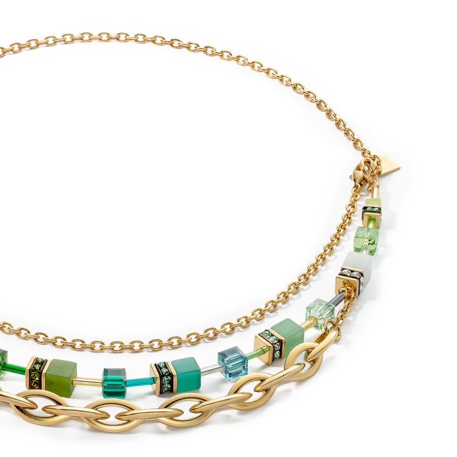 Collier GeoCUBE® Festive Layer or-vert