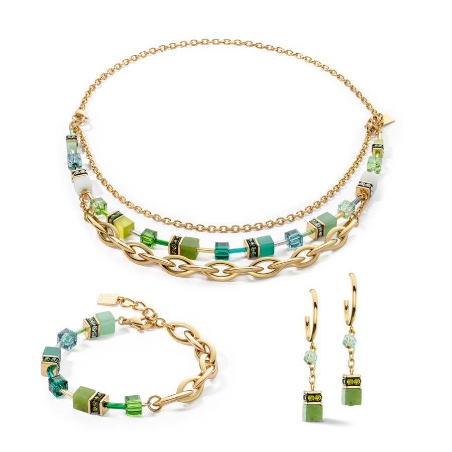 Bracelet GeoCUBE® Festive Layer or-vert