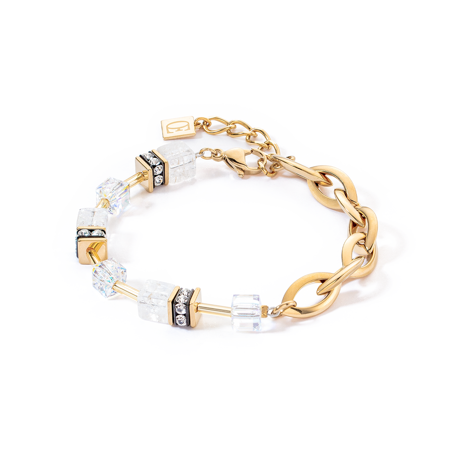 Bracelet GeoCUBE® Festive Layer or-blanc