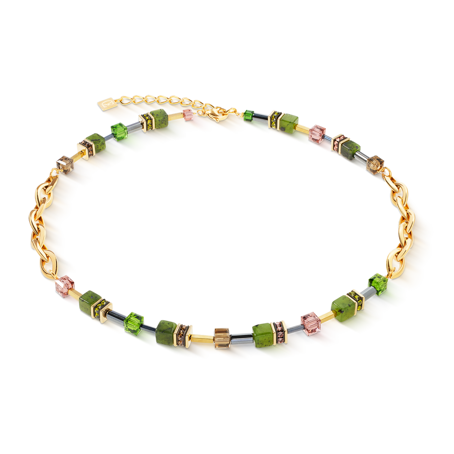 Collier GeoCUBE® Chunky Chain or-vert