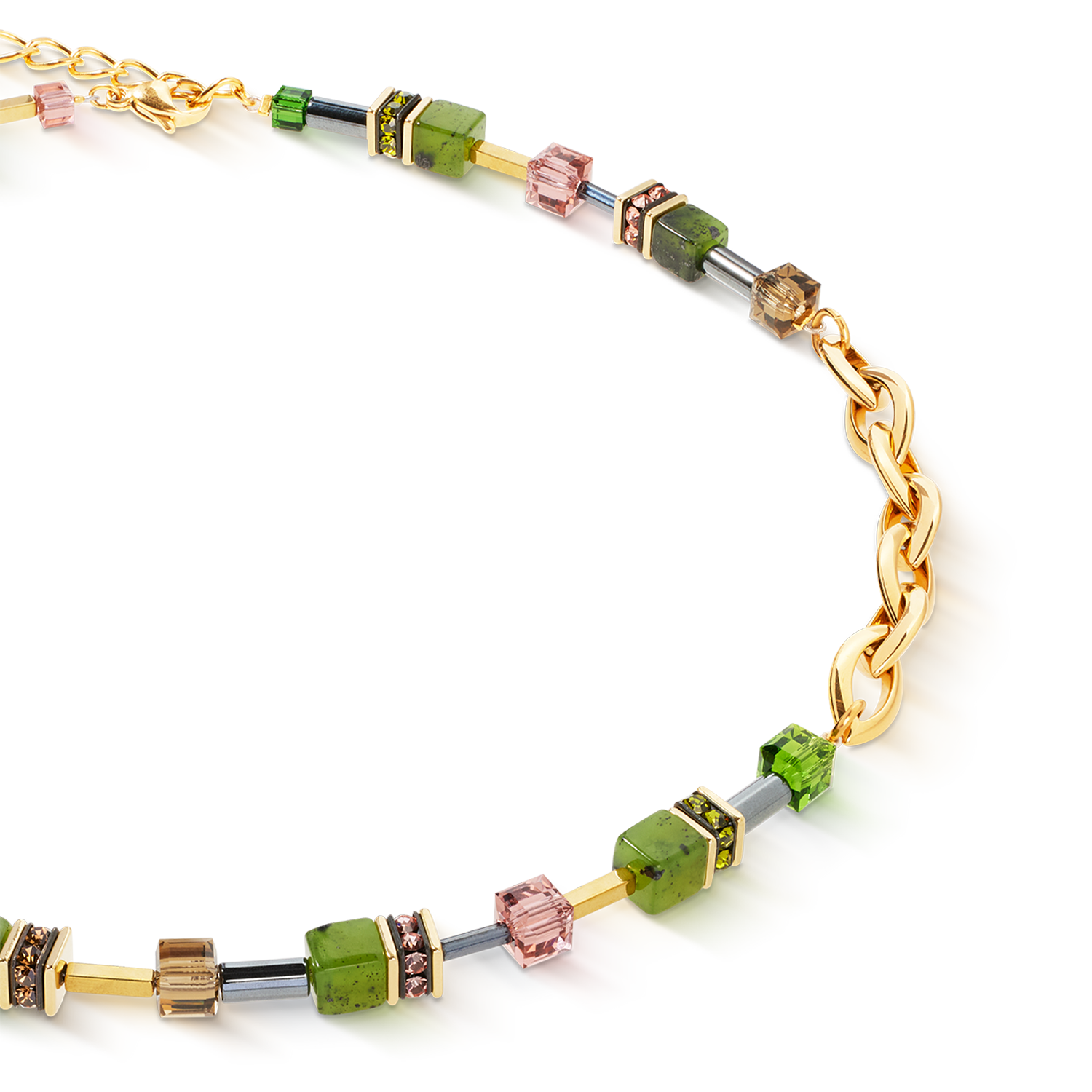 Collier GeoCUBE® Chunky Chain or-vert