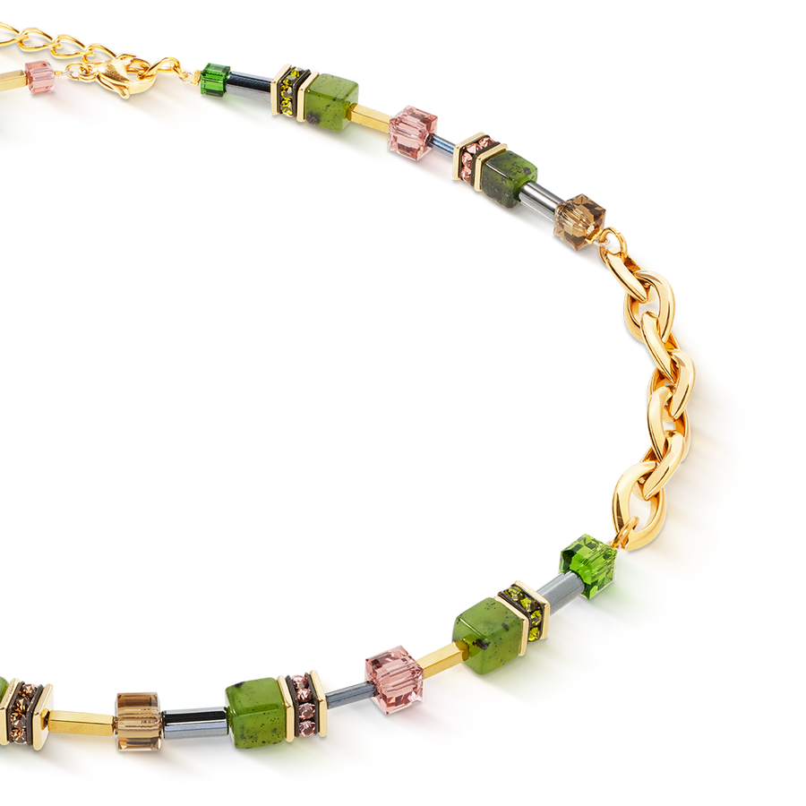 Collier GeoCUBE® Chunky Chain or-vert