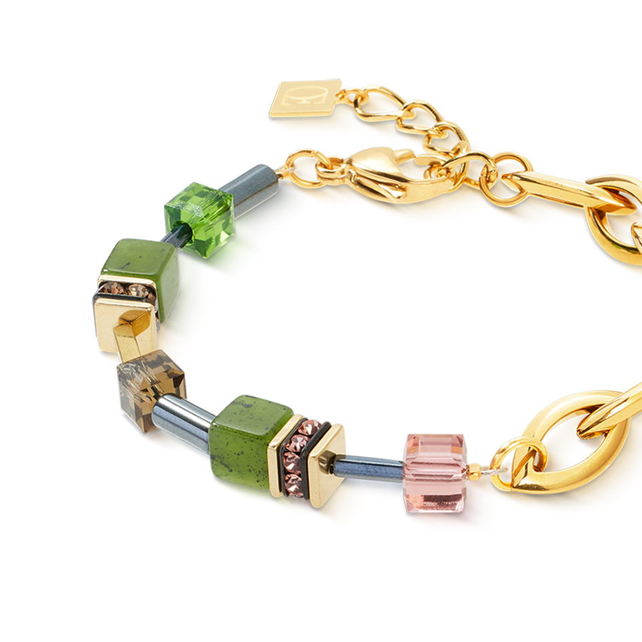 Bracelet GeoCUBE® Chunky Chain or-vert