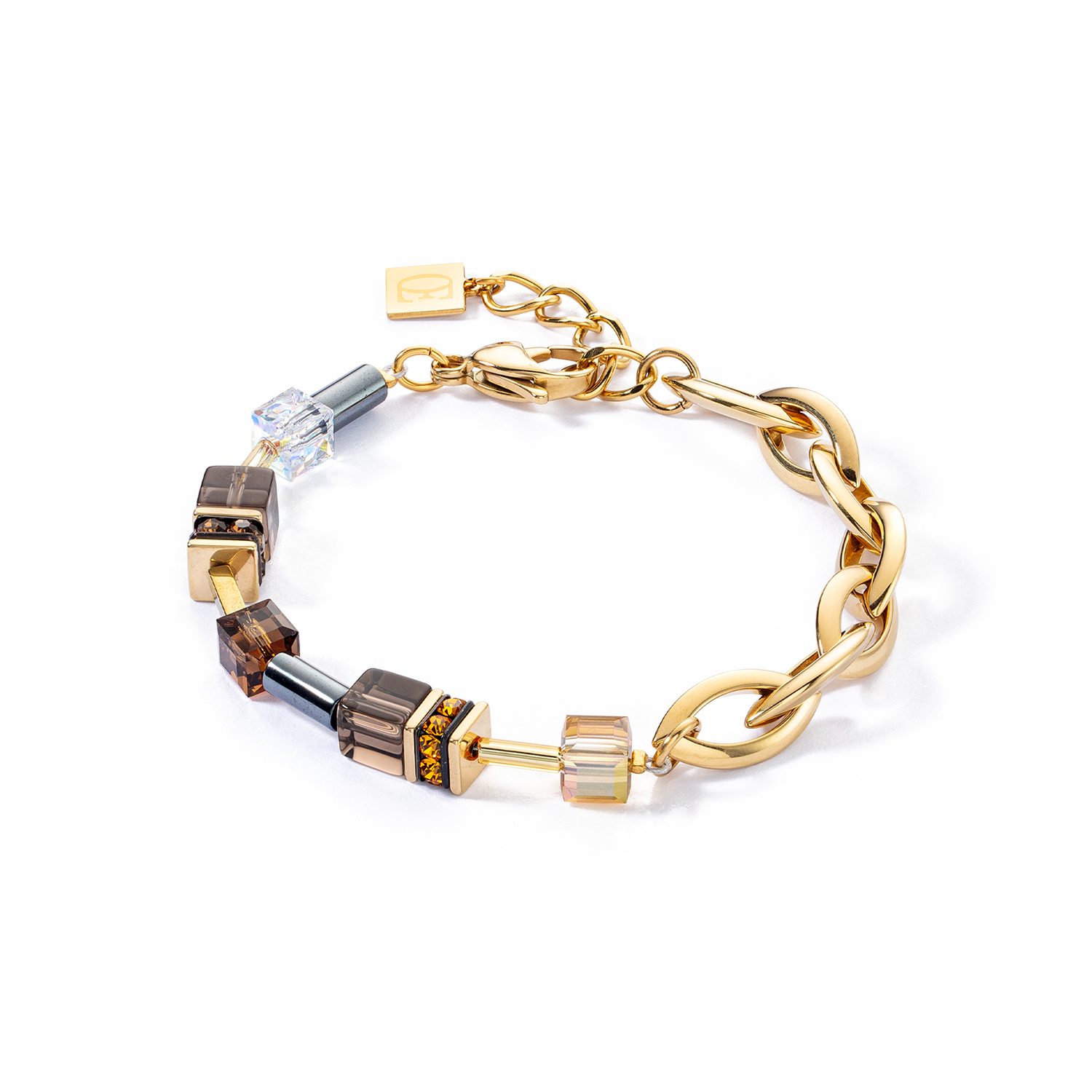 Bracelet GeoCUBE® Chunky Chain or-brun