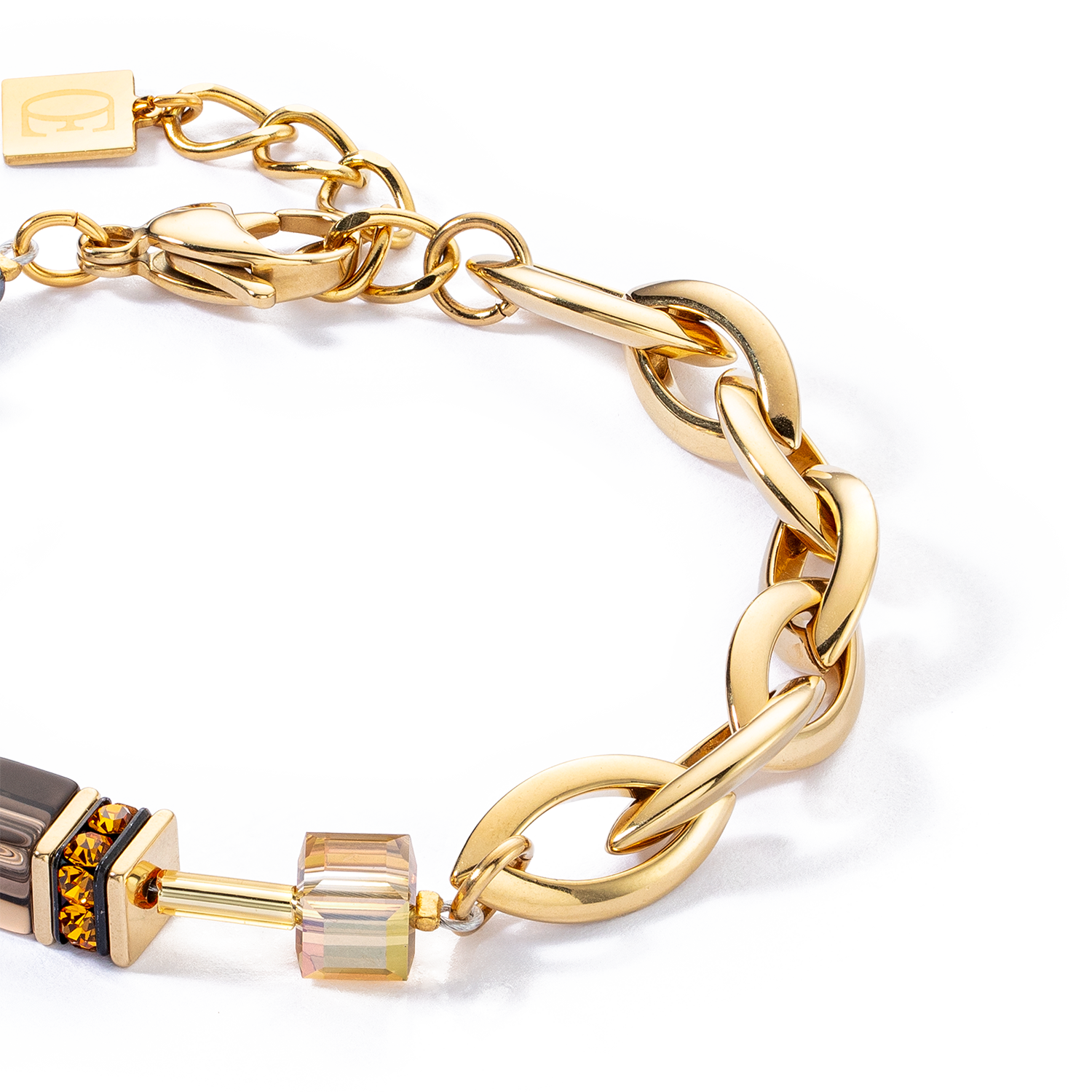 Bracelet GeoCUBE® Chunky Chain or-brun