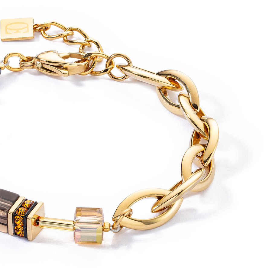 Bracelet GeoCUBE® Chunky Chain or-brun