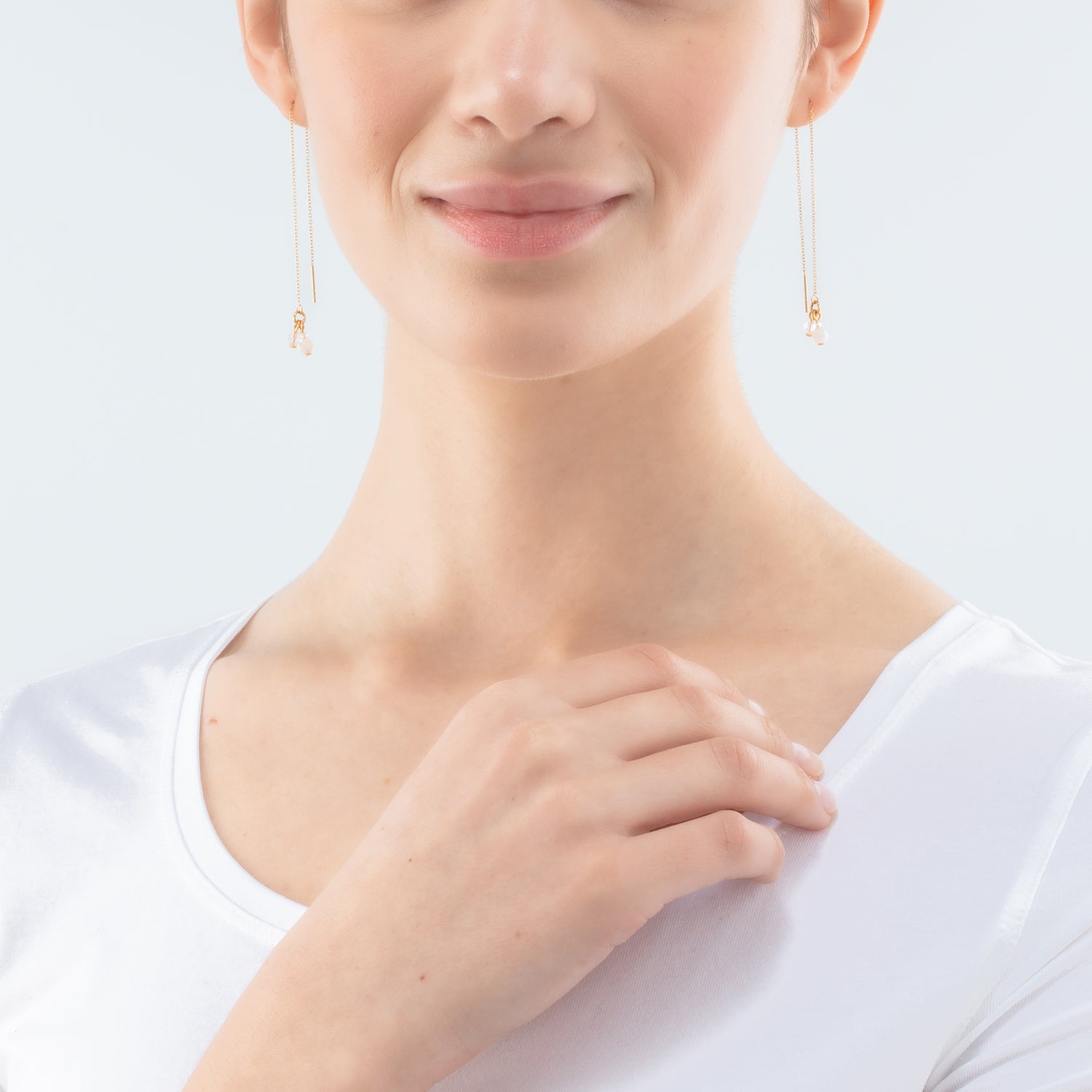 Boucles d'oreilles small Guardian blanc
