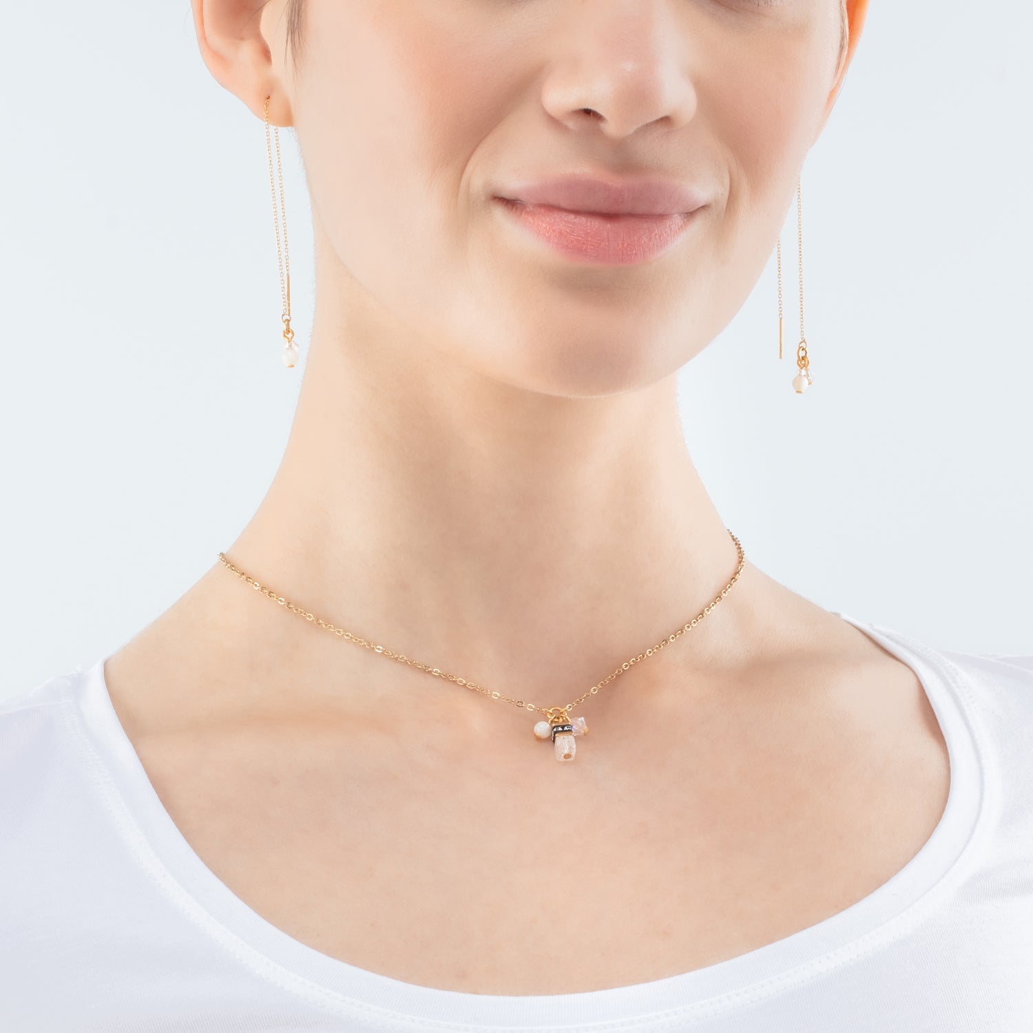 Boucles d'oreilles small Guardian blanc