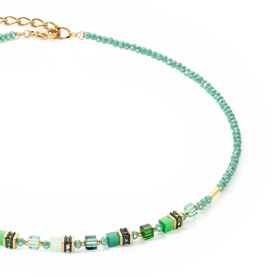 Collier Mini Cubes vert