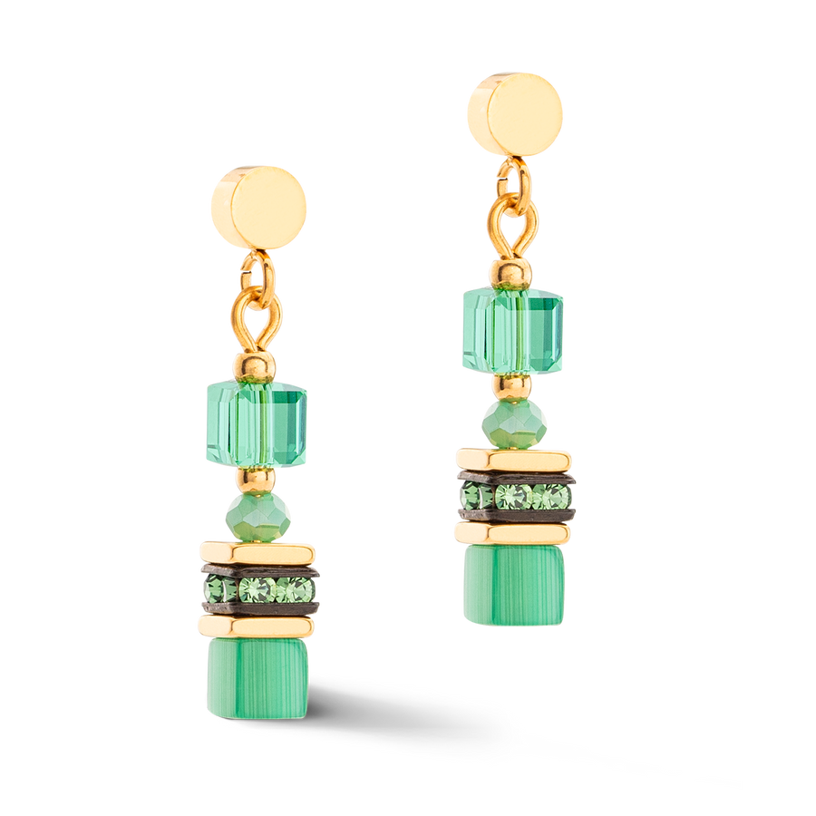 Boucles d'oreilles Mini Cubes vert