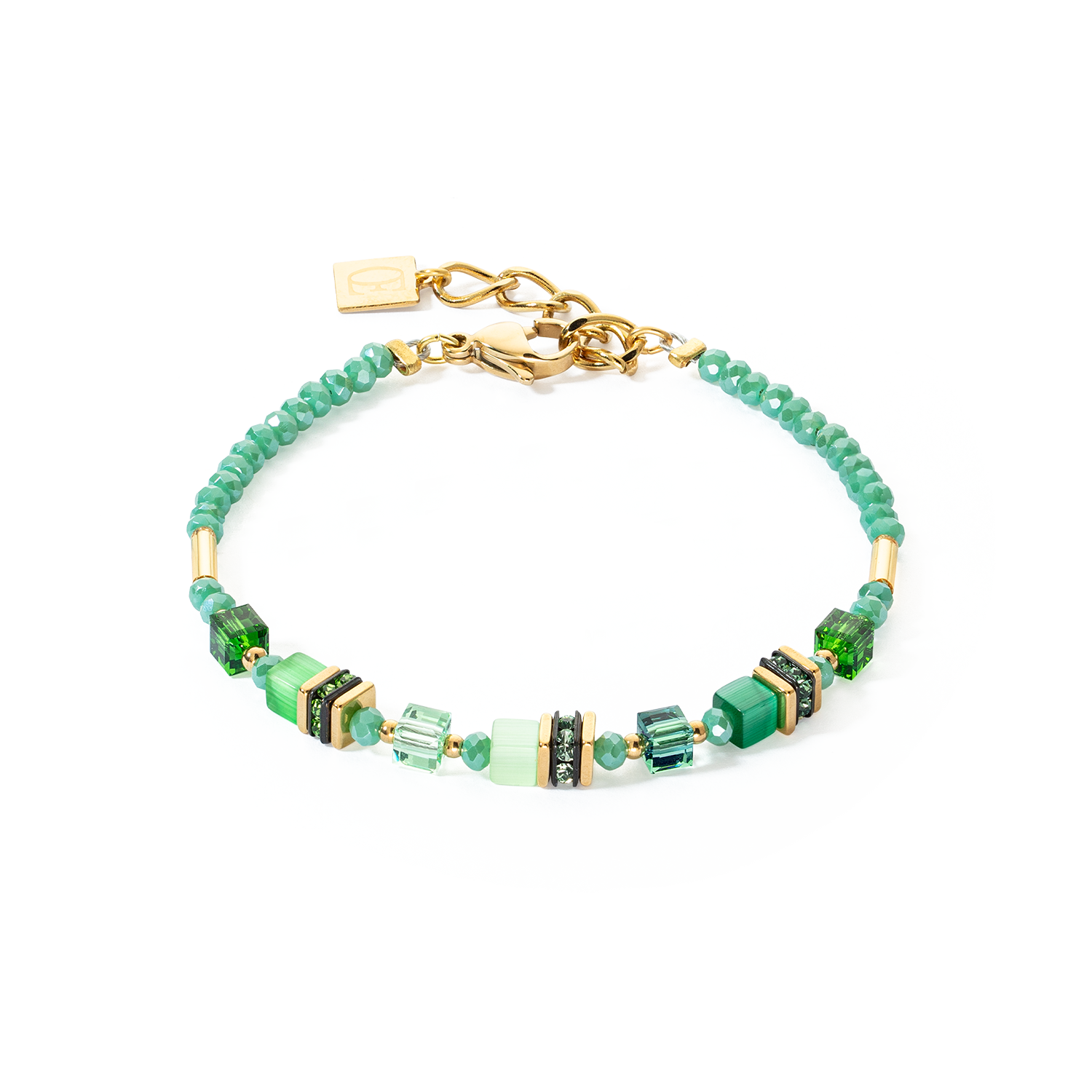 Bracelet Mini Cubes vert