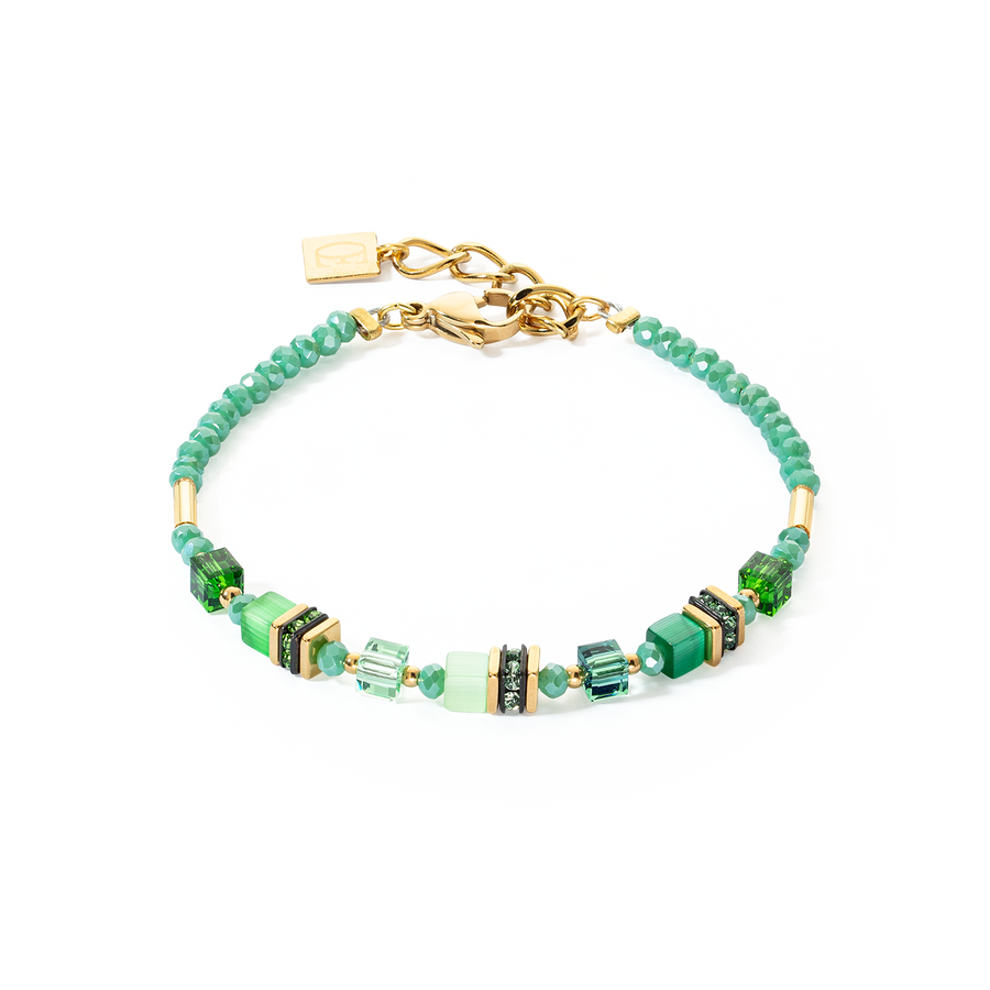 Bracelet Mini Cubes vert