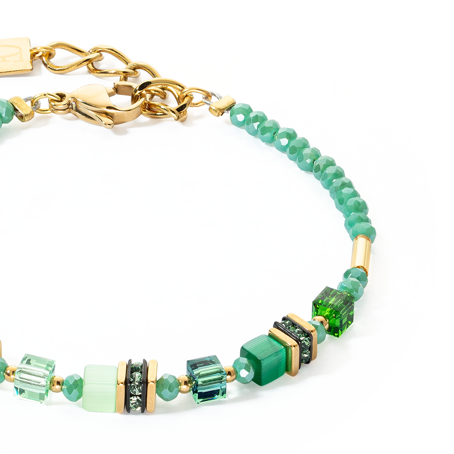 Bracelet Mini Cubes vert