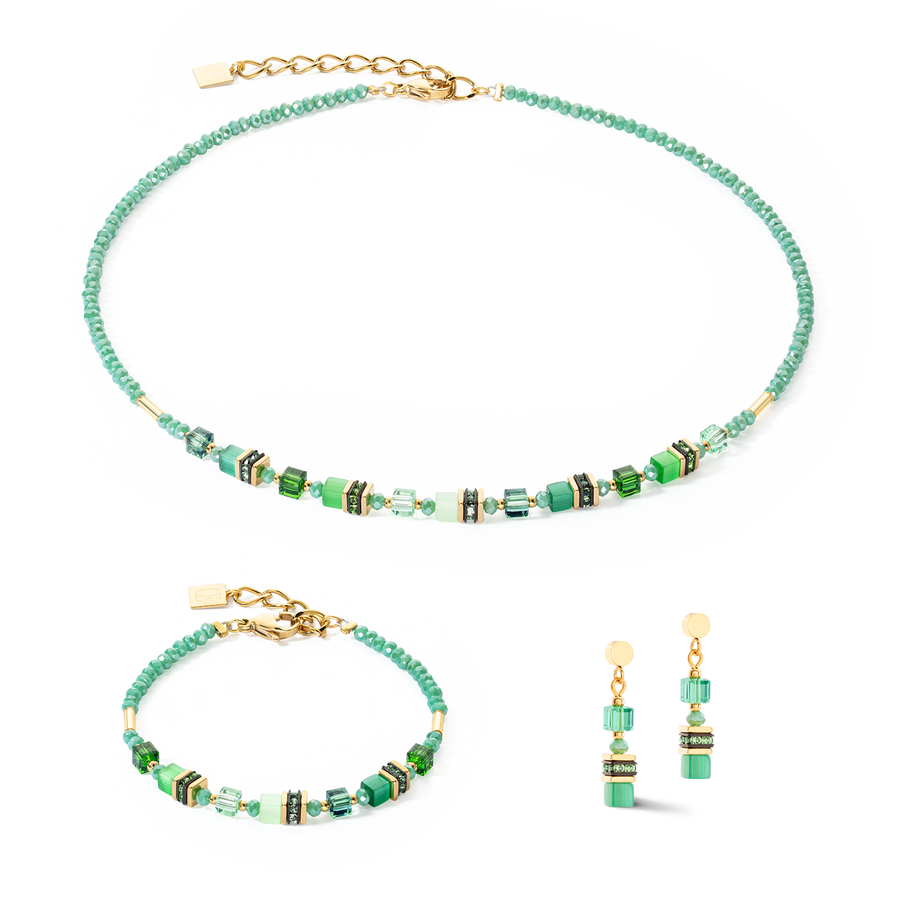 Bracelet Mini Cubes vert
