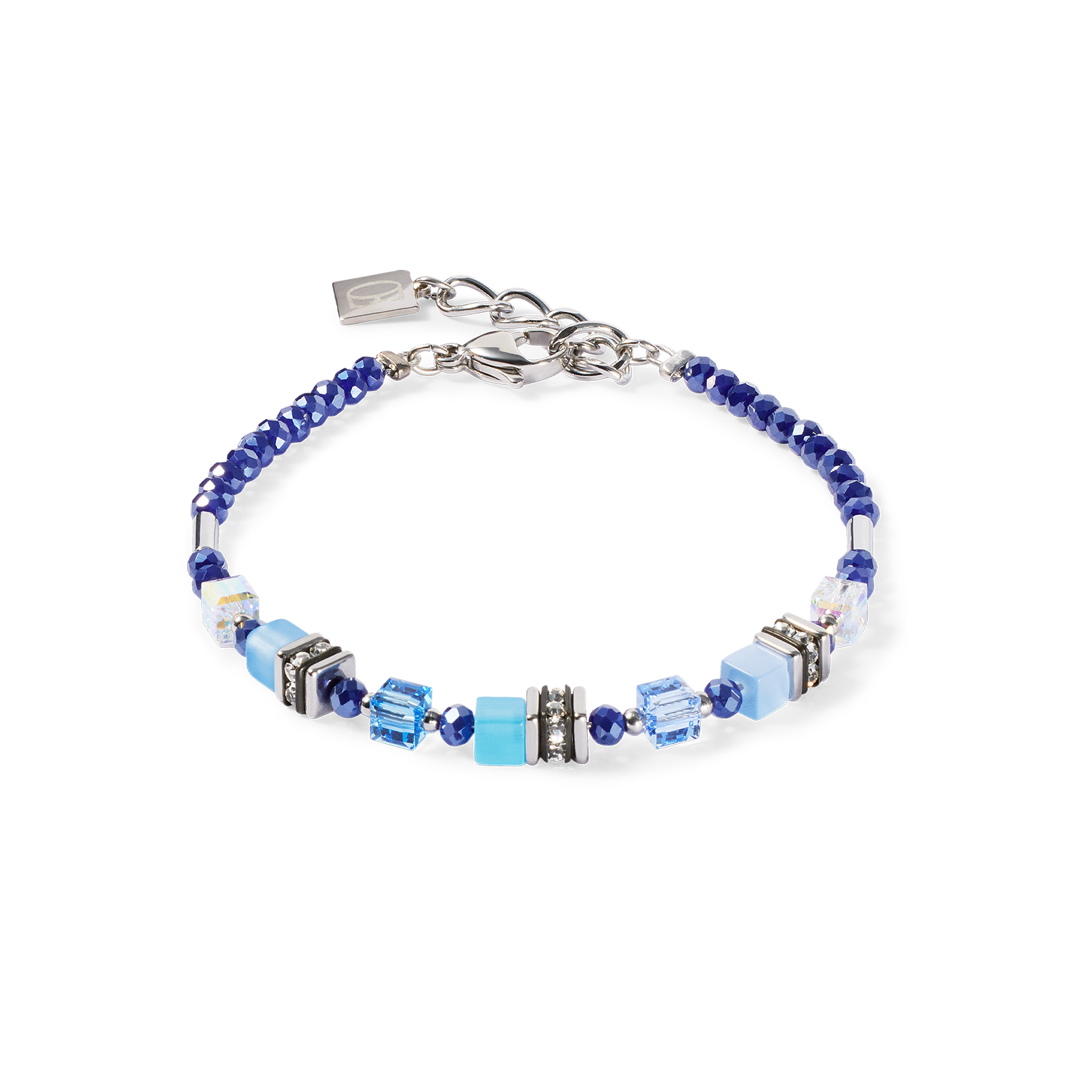 Bracelet Mini Cubes bleu