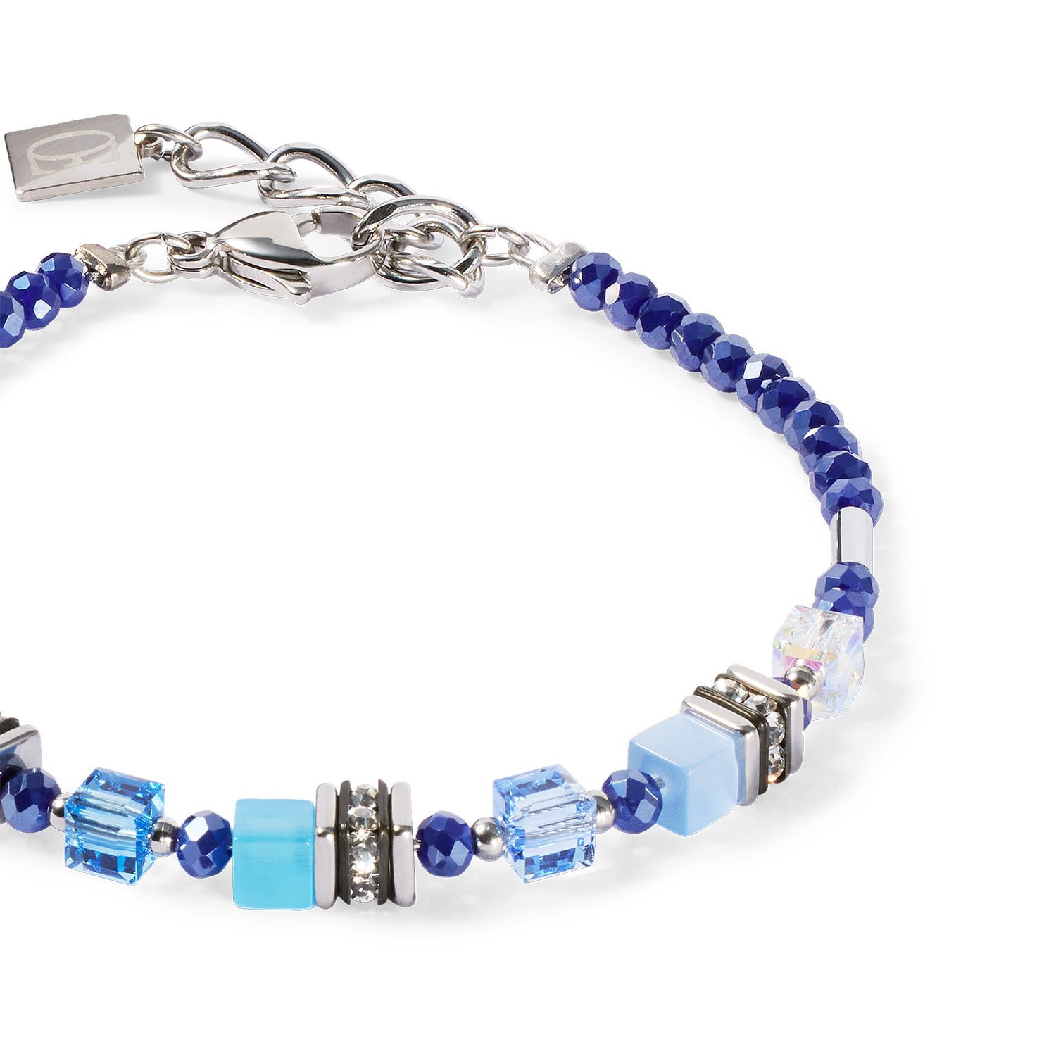 Bracelet Mini Cubes bleu