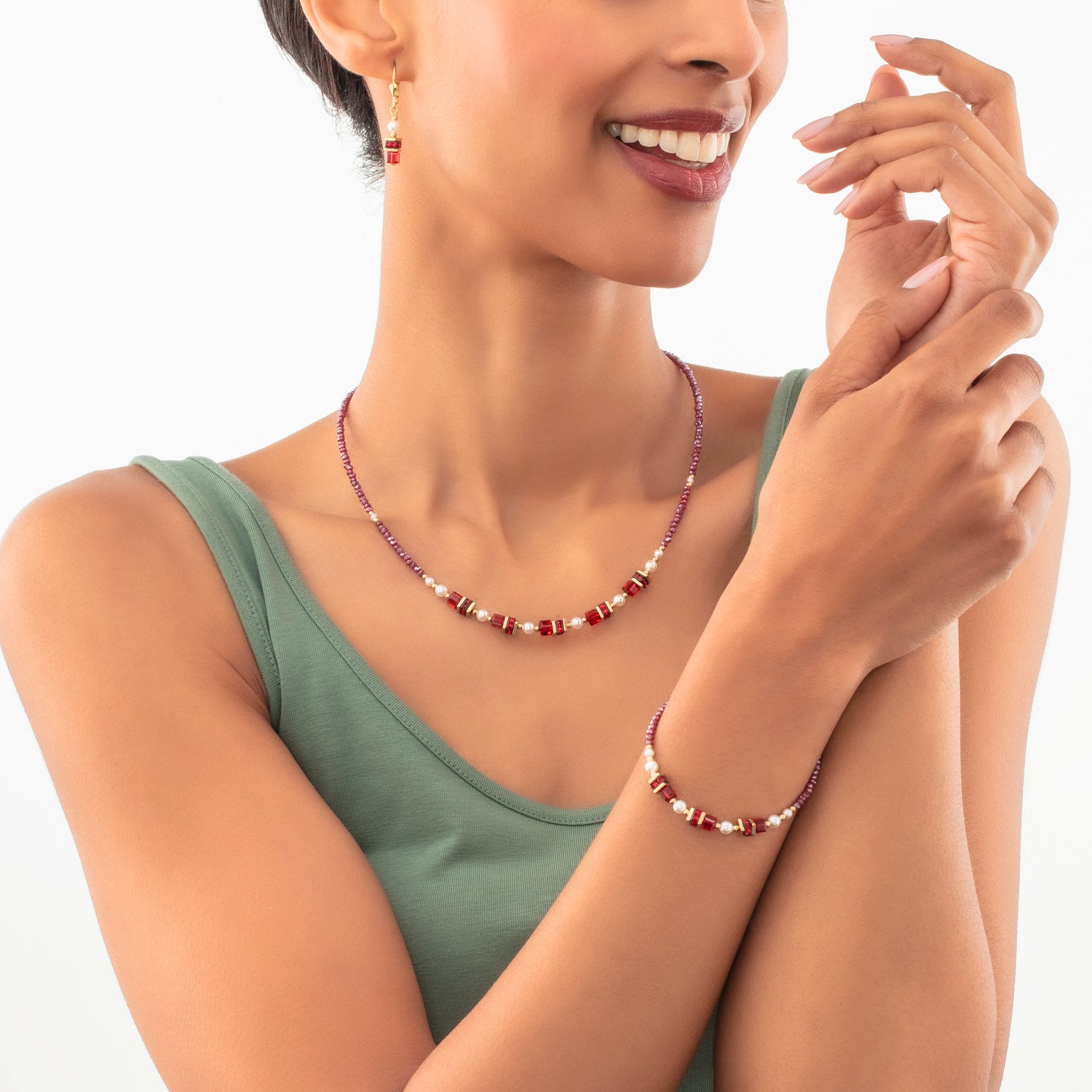 Collier Sparkling Princess or-rouge