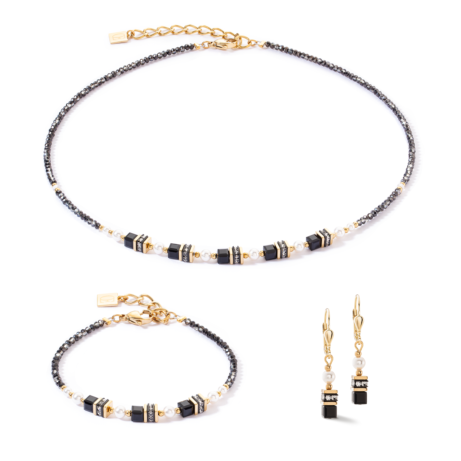 Collier Sparkling Princess or-noir