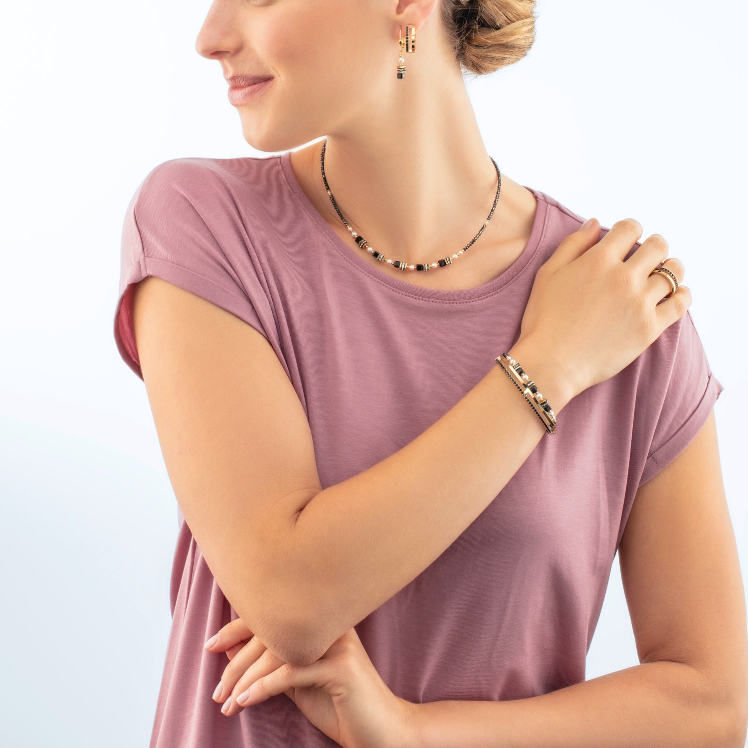 Collier Sparkling Princess or-noir