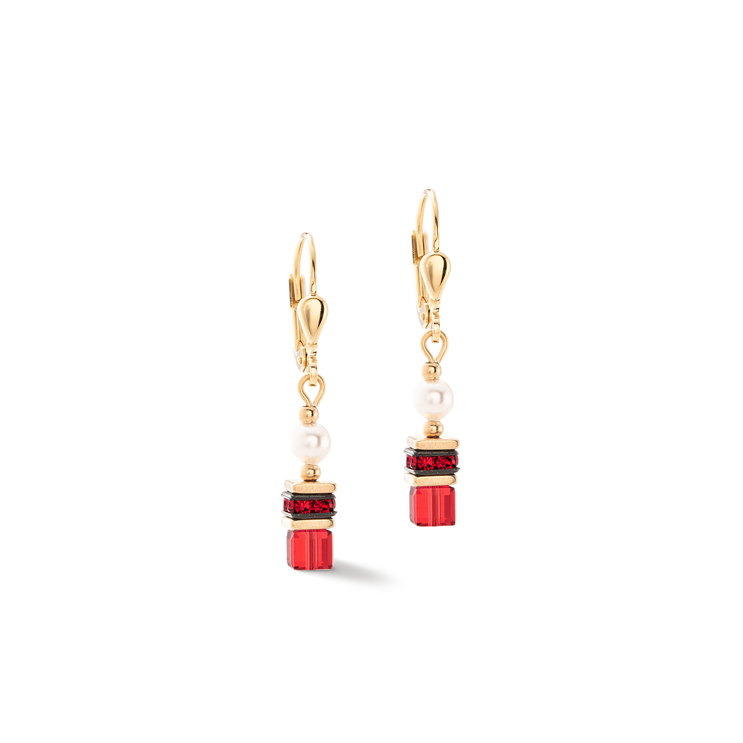 Boucles d'oreilles Sparkling Princess or-rouge