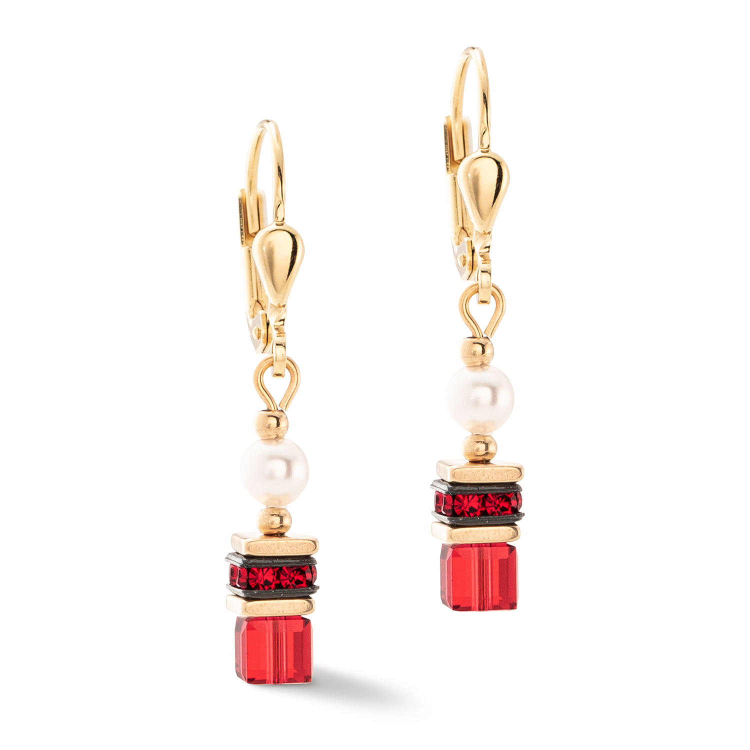 Boucles d'oreilles Sparkling Princess or-rouge