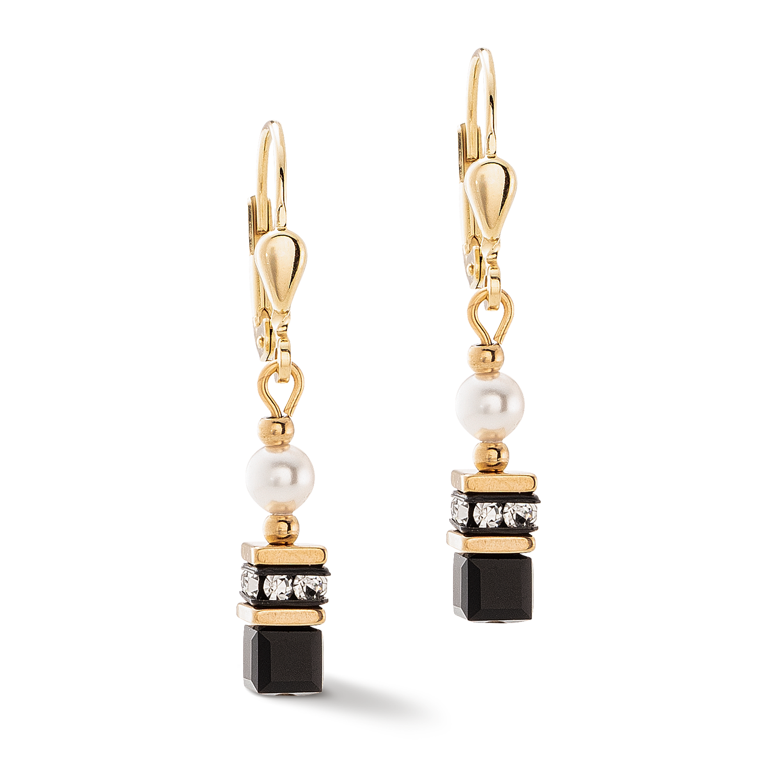 Boucles d'oreilles Sparkling Princess or-noir