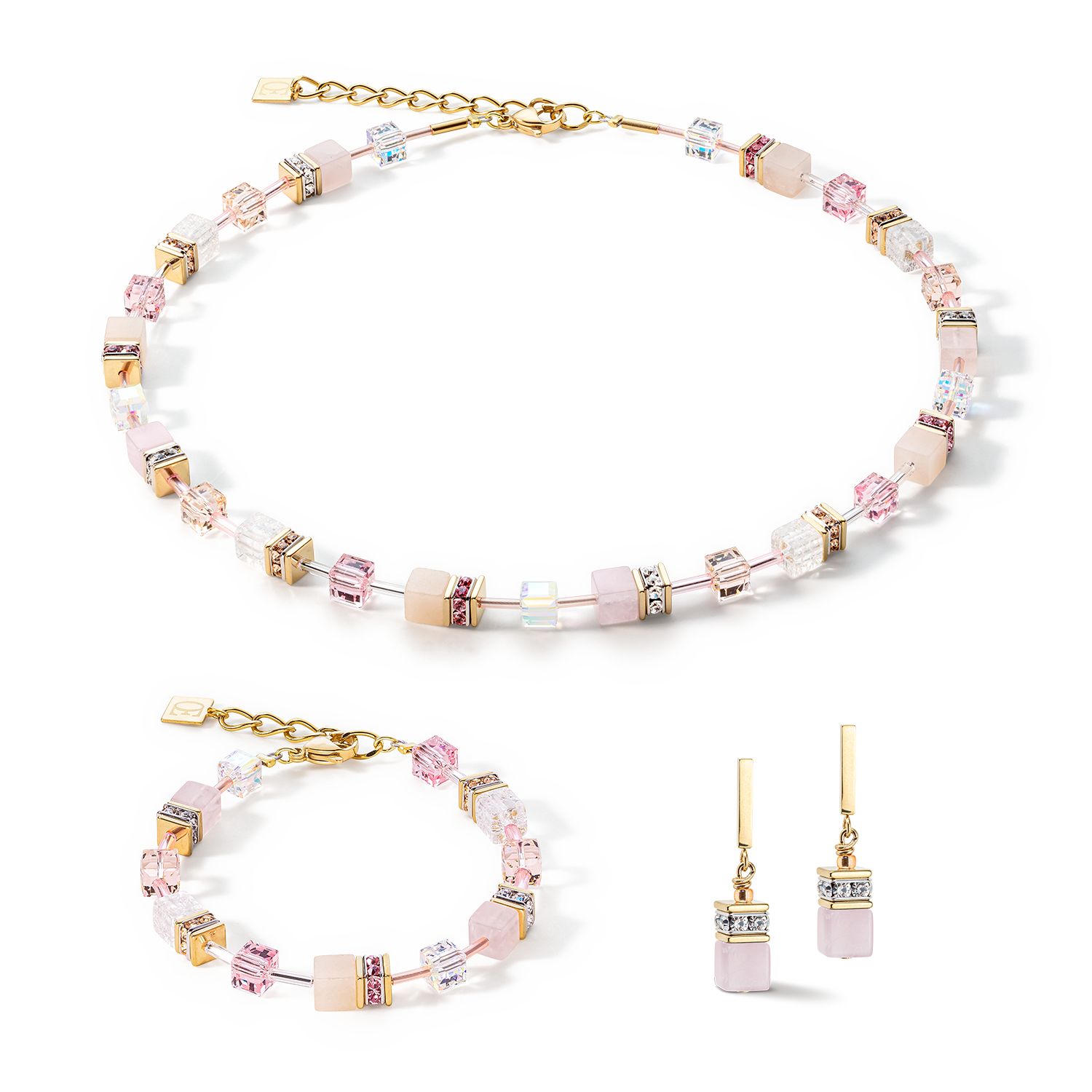 Collier GeoCUBE® Iconic Precious rose clair