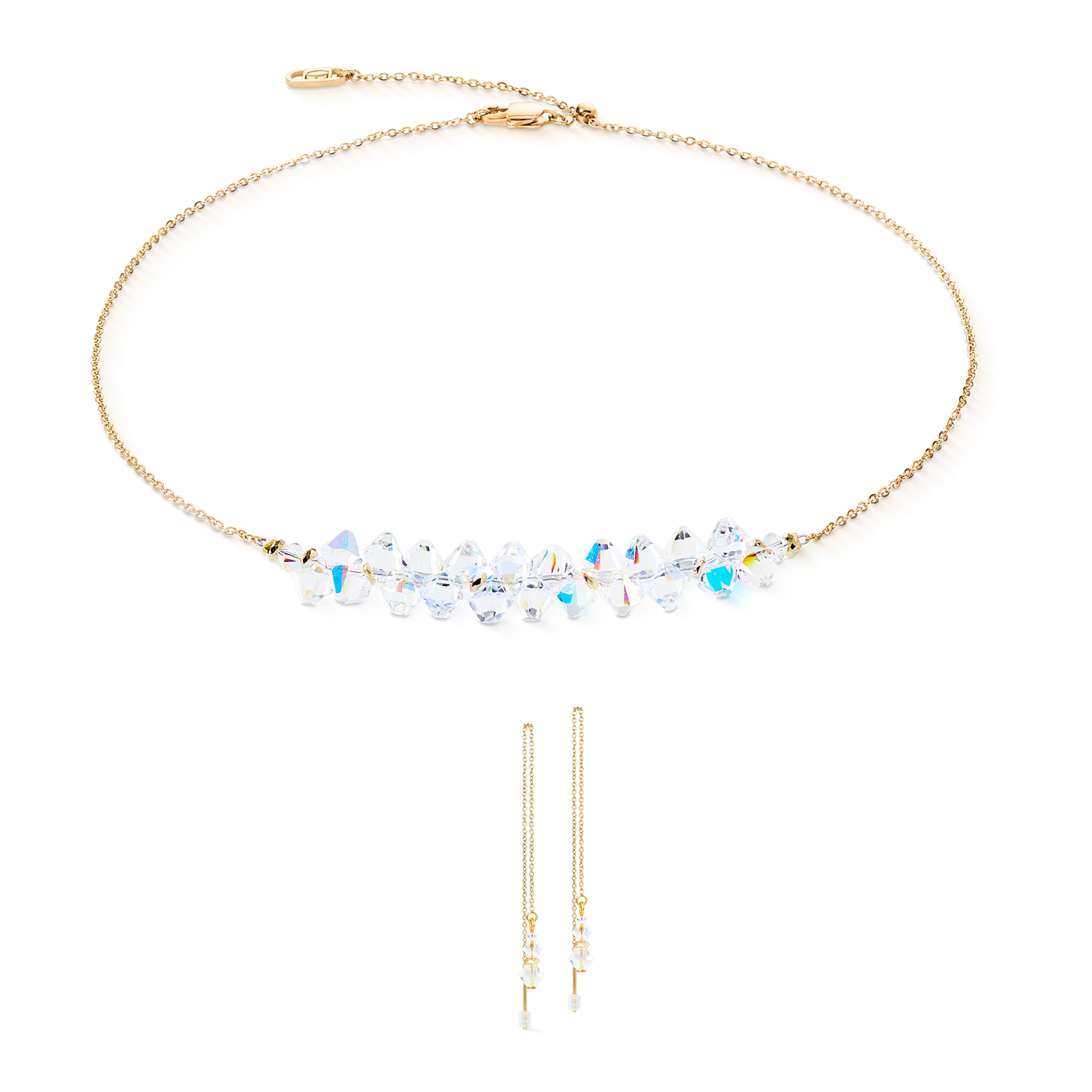 Collier Dancing Crystals Pure or-cristal
